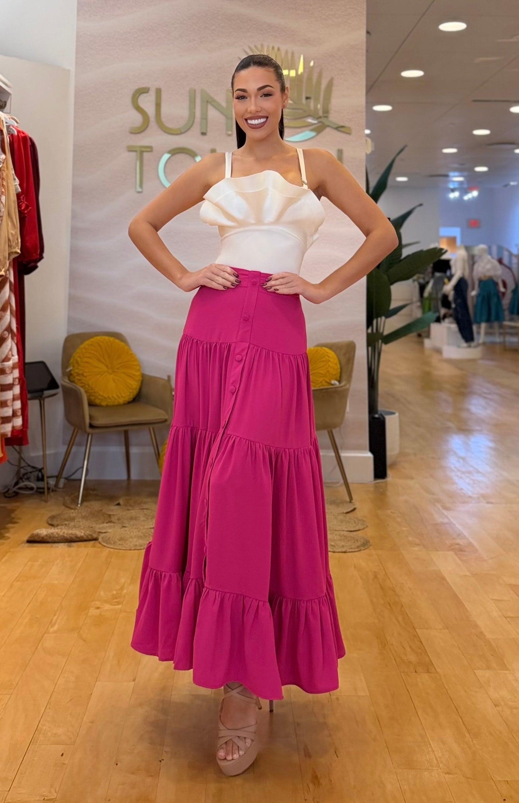 FR Bombshell Skirt Fucsia