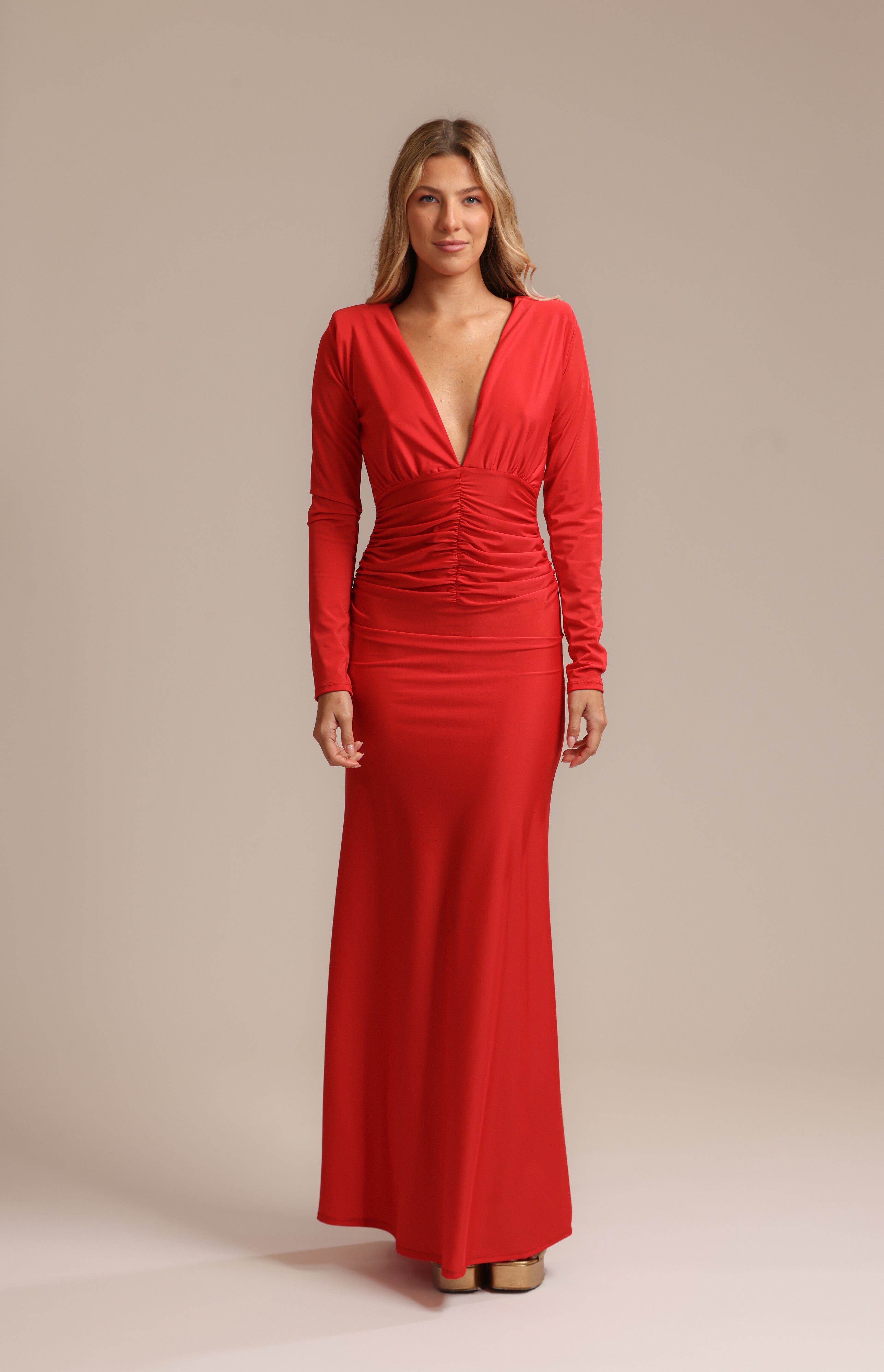 white christmas dresses FR Garden Red Lycra Dress – Suntouch