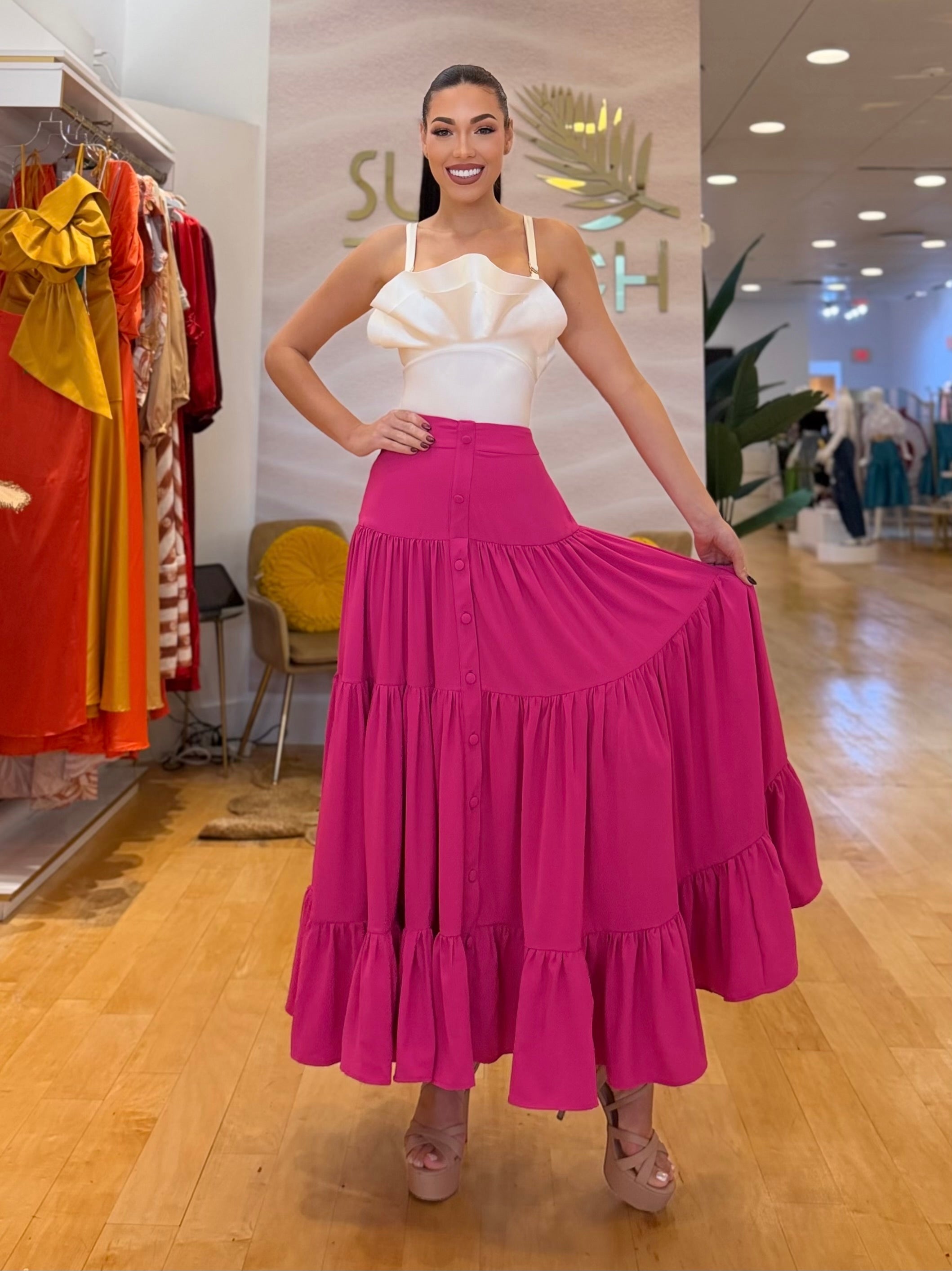 FR Bombshell Skirt Fucsia