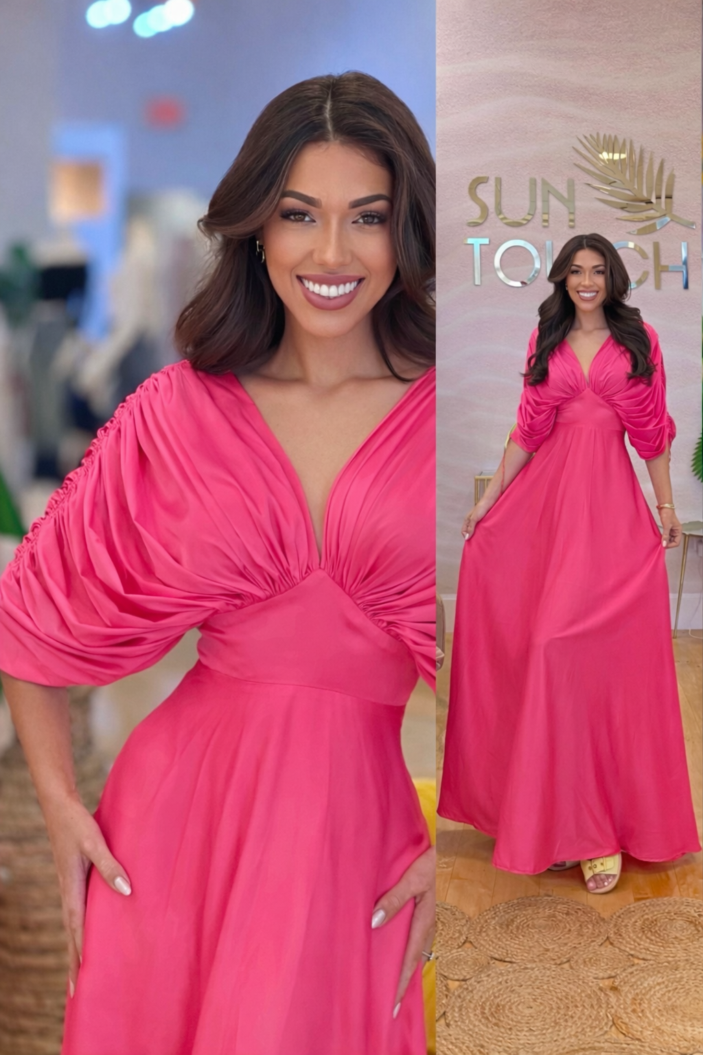 FR  Isaura Pink Long Dress