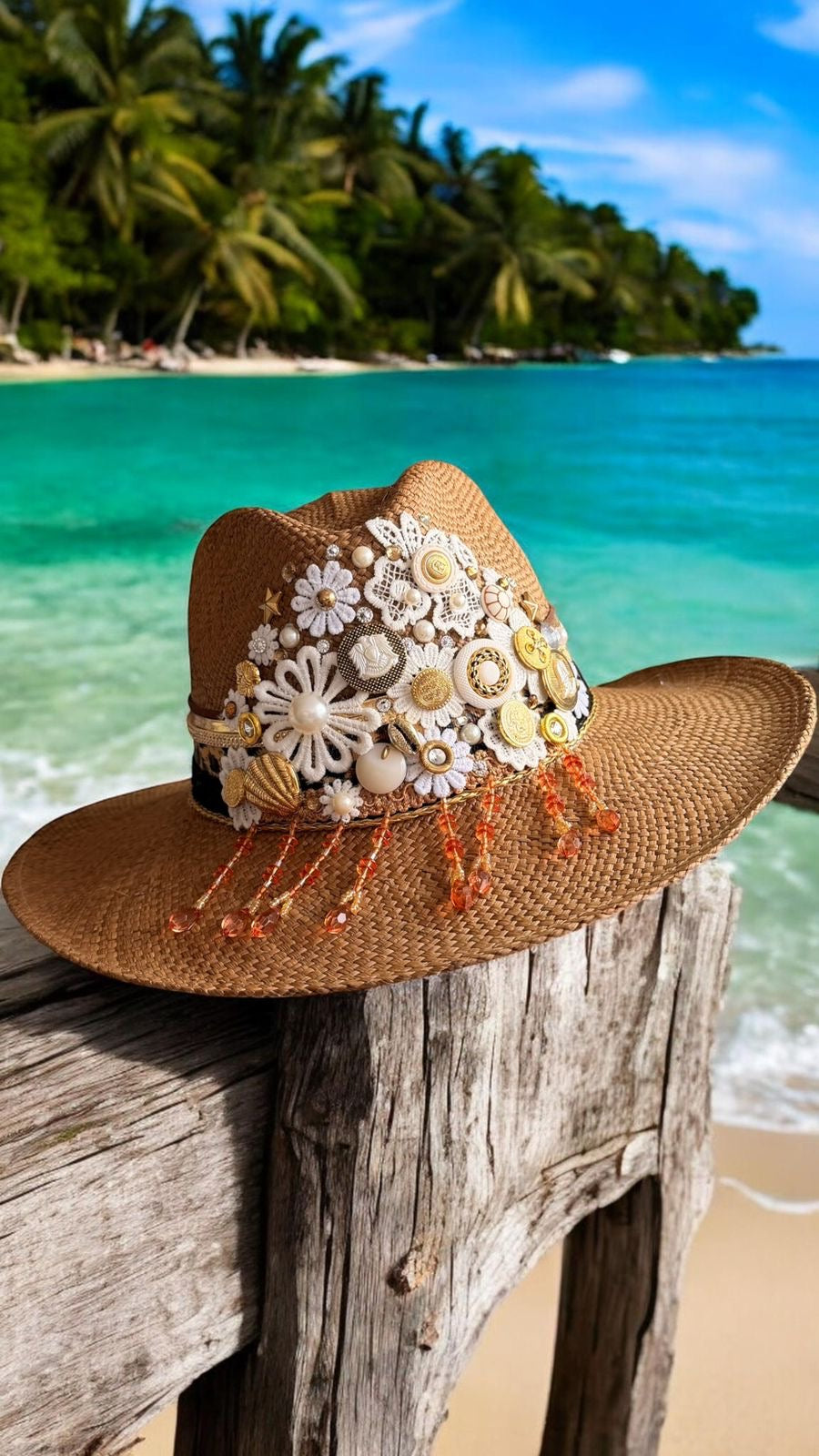 FR Golden Bloom Iraca Hat