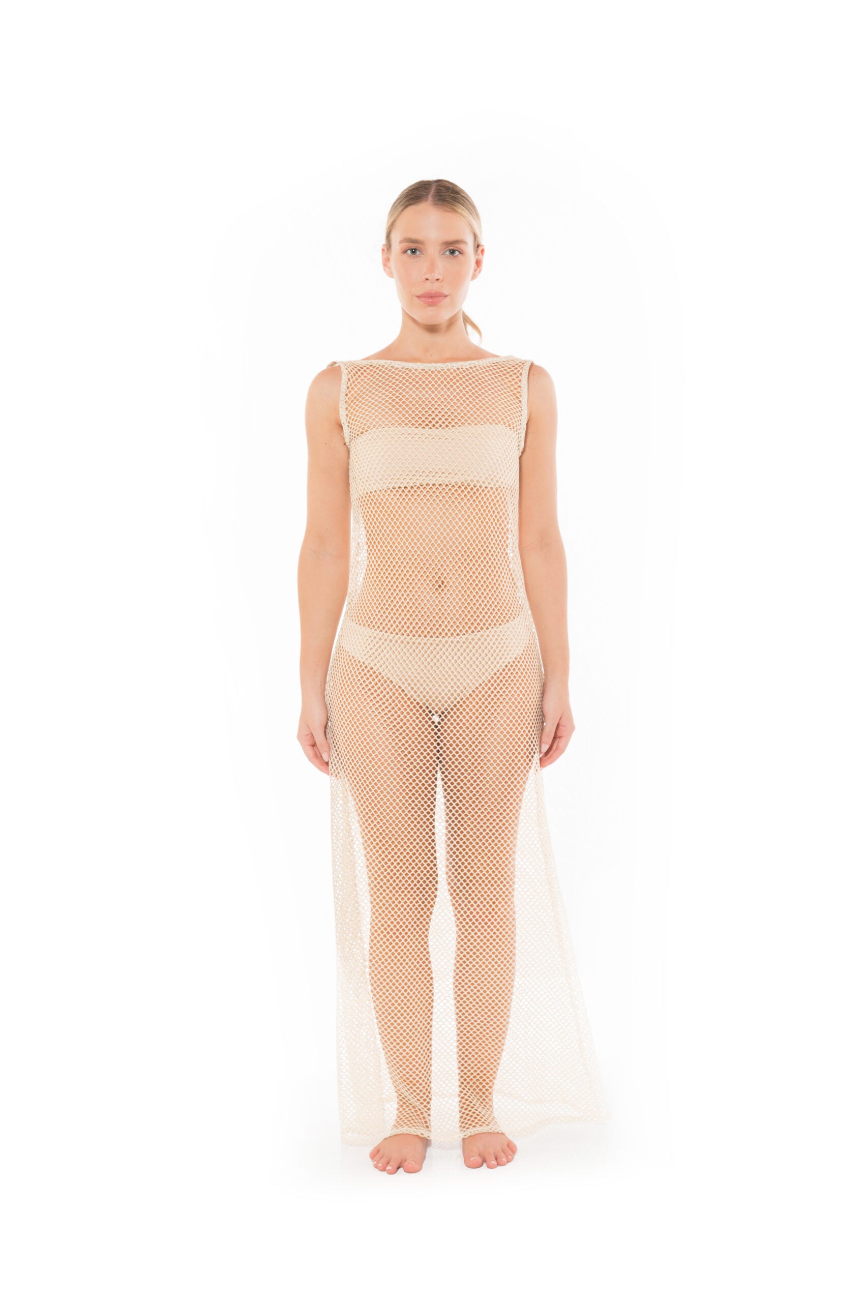 AM CLAUDIA IVORY KNITTED DRESS