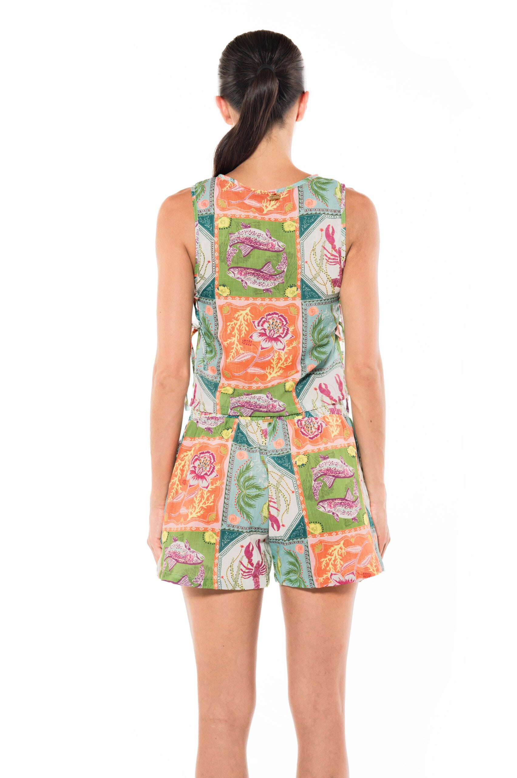 AM AMAIA CARIBBEAN POSTCARDS SHORT