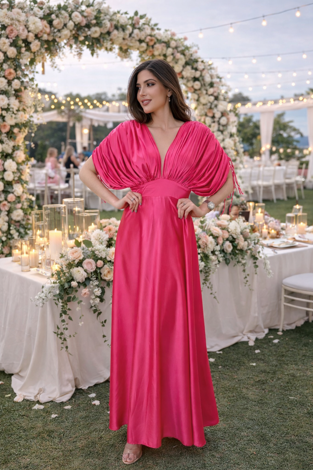FR  Isaura Pink Long Dress