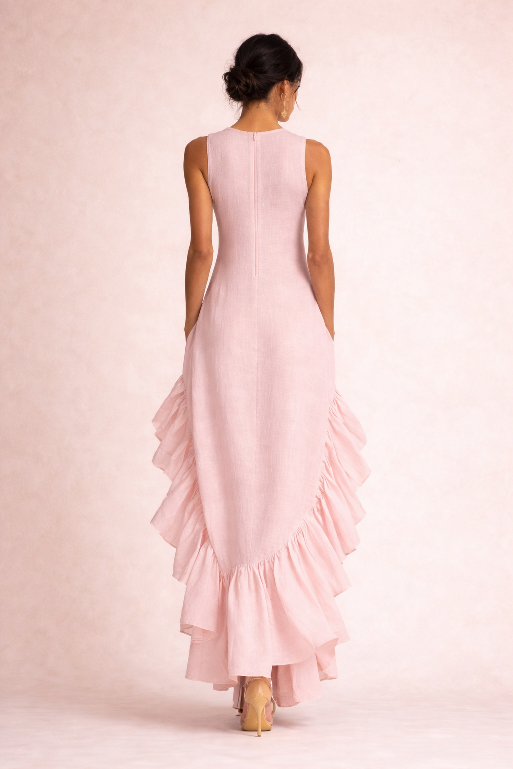 FR Bloom Halo Linen  Dress