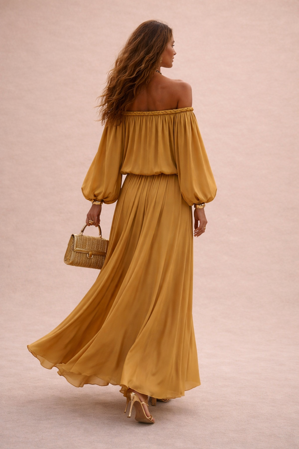 FR Golden Dune Chiffon Set