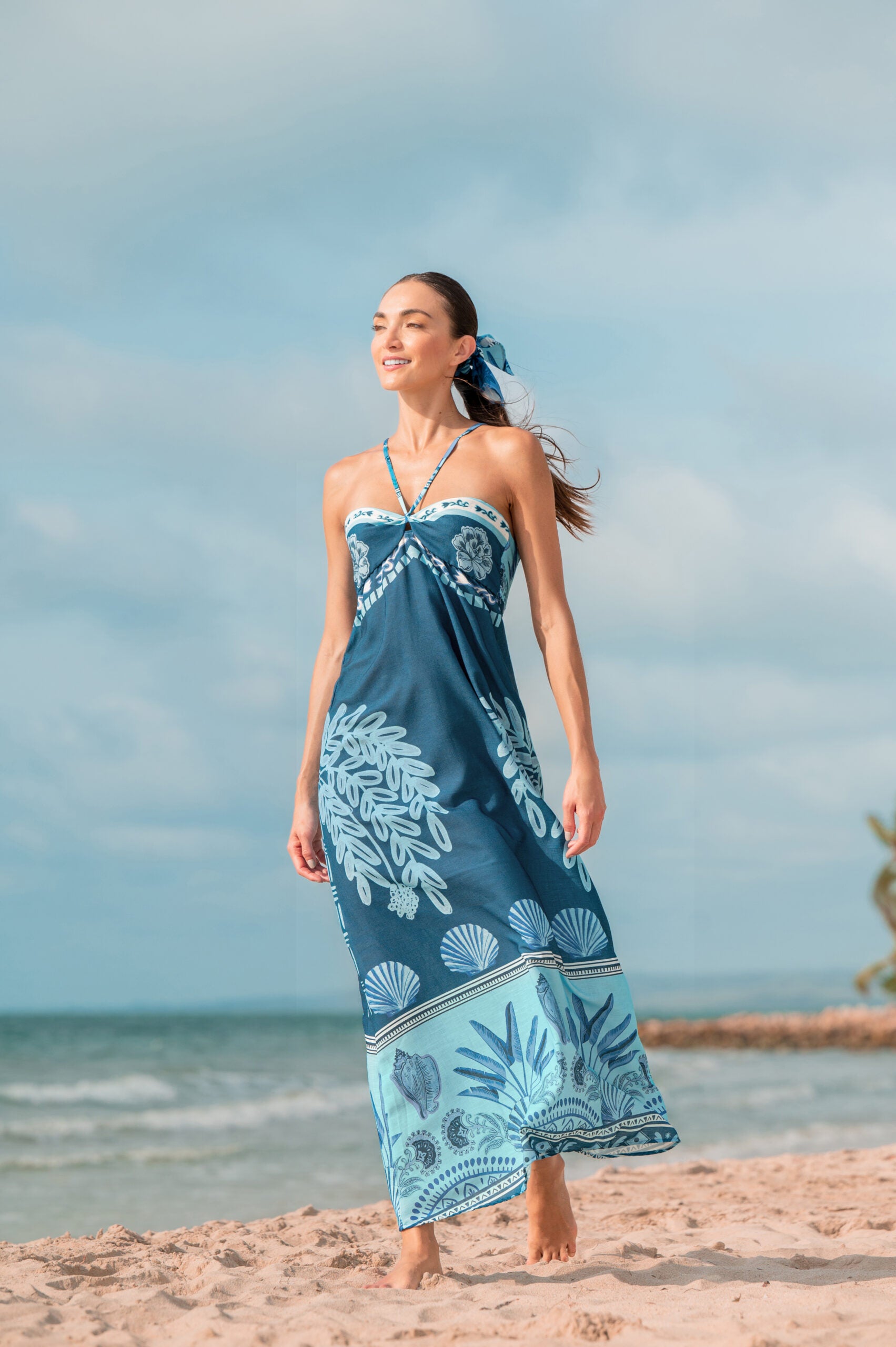 AM ISADORA TROPICAL SKY DRESS