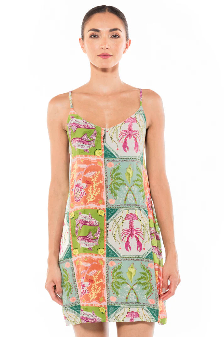 AM Romina Dress Caribbean Postcards