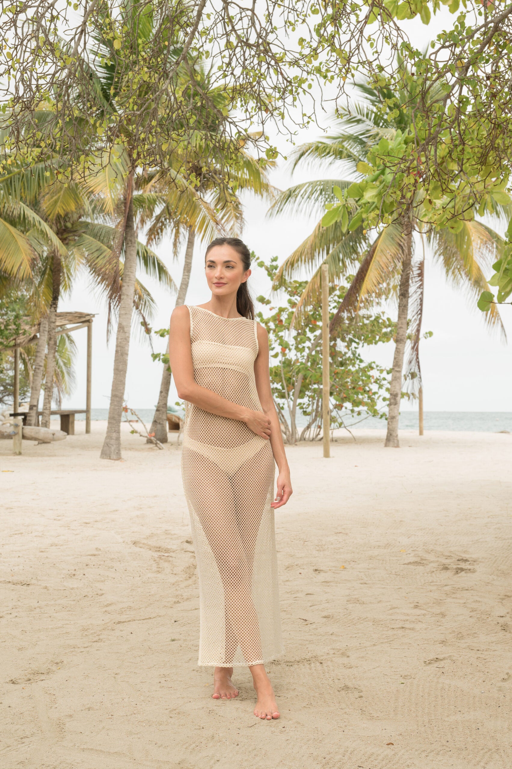 AM CLAUDIA IVORY KNITTED DRESS