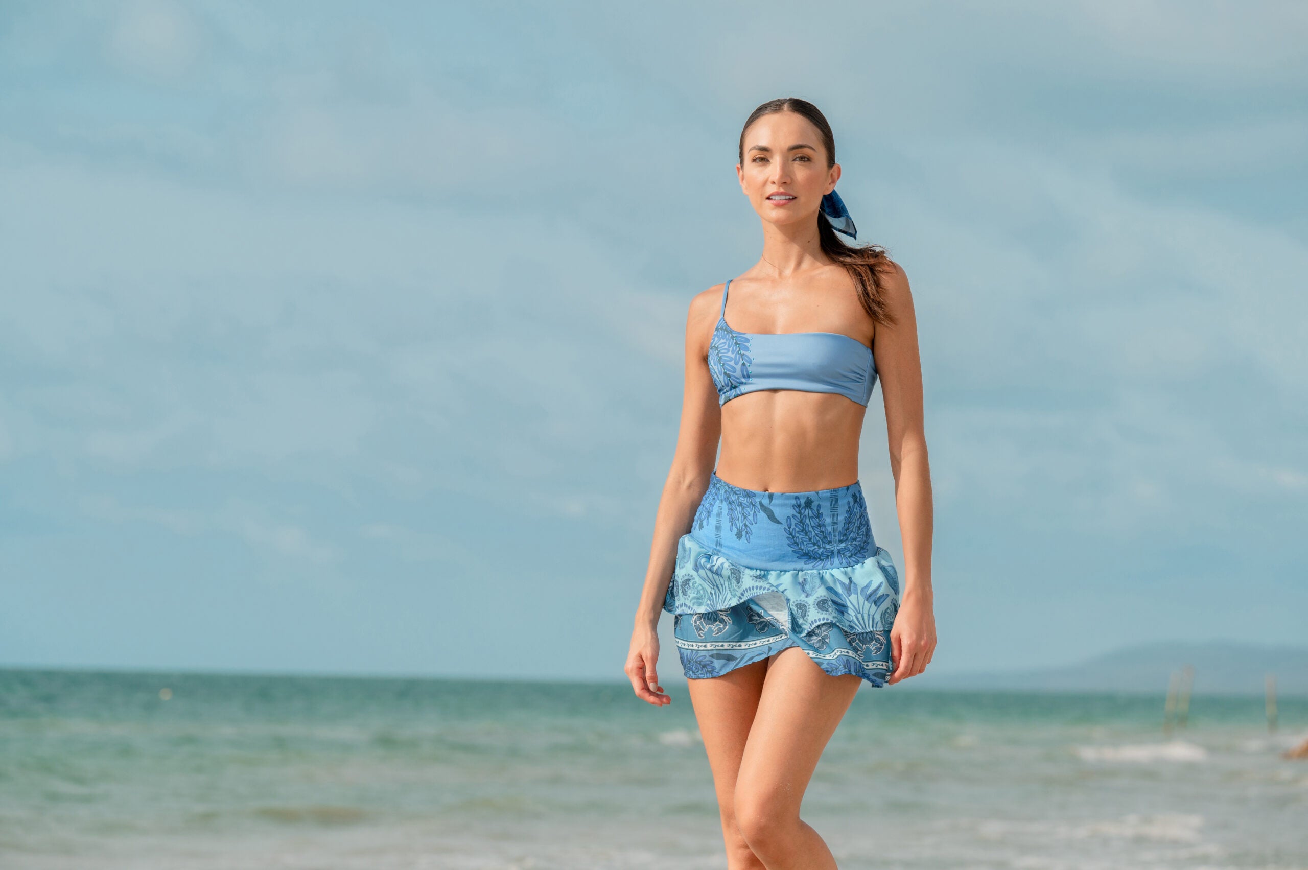 AM HANNA TROPICAL SKY MINI SKIRT