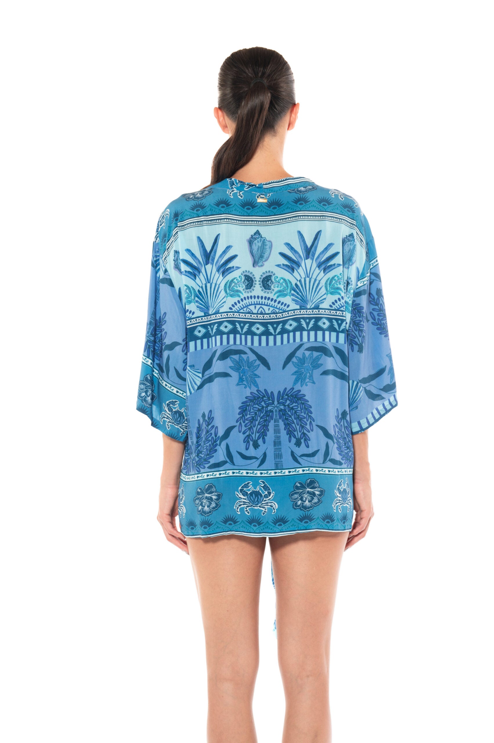 AM SOLEY TROPICAL SKY KIMONO