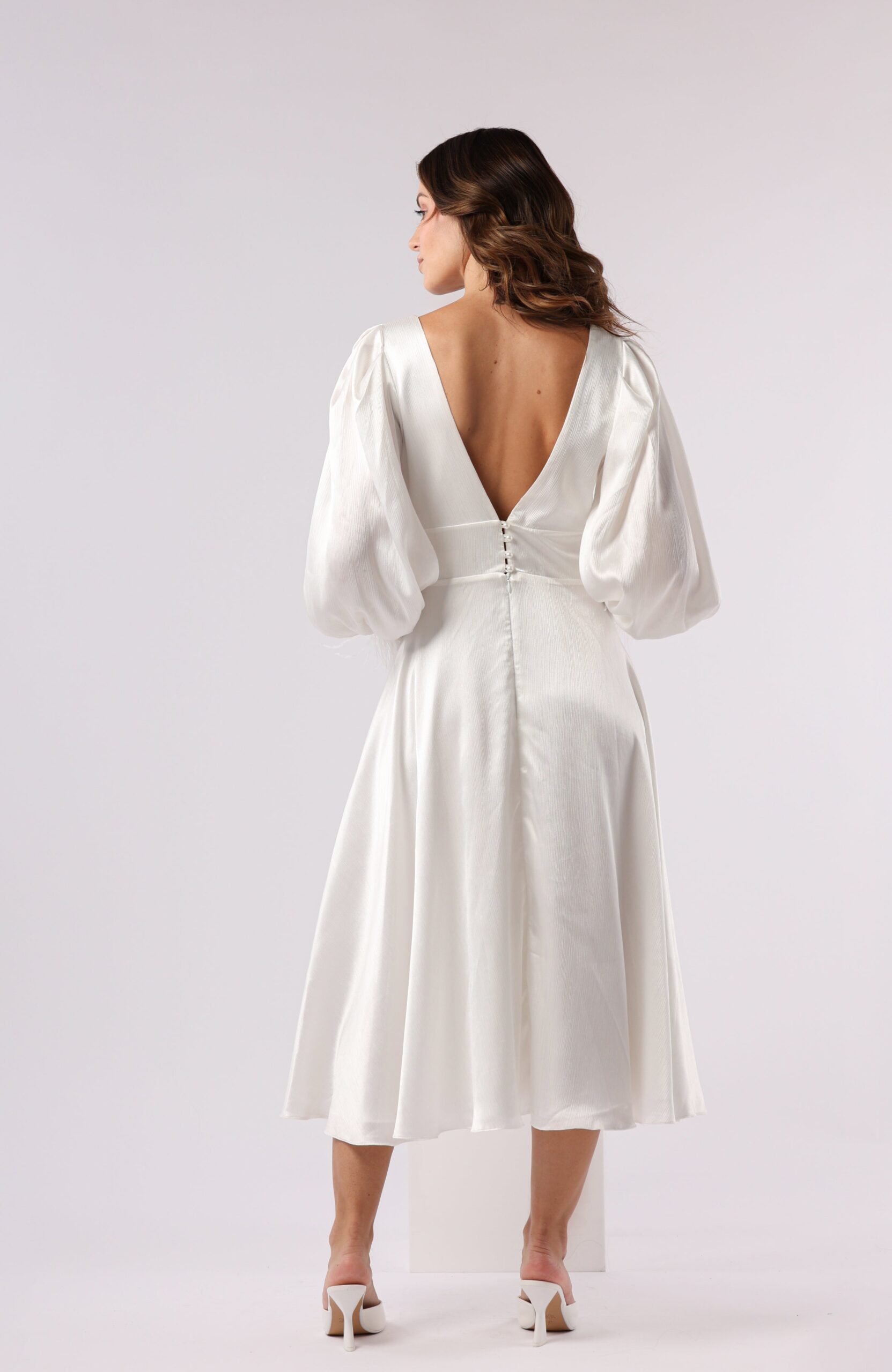 FR Samira Mid White Dress
