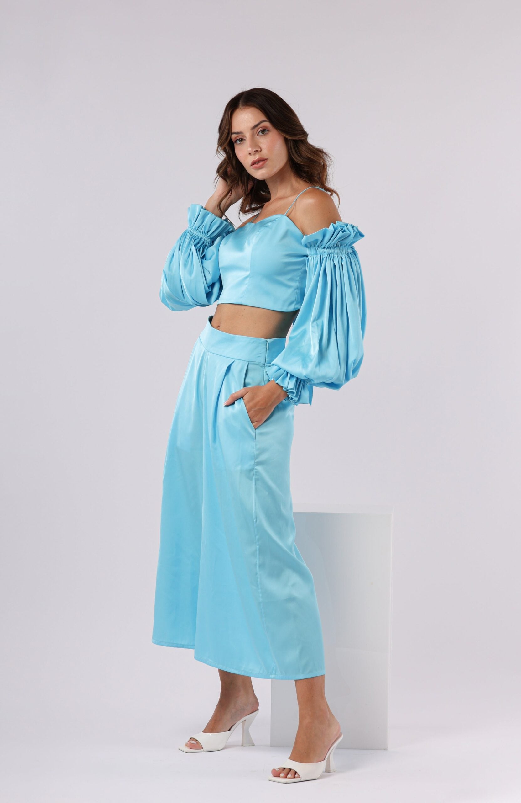 FR Palazzo Blue Midi Set